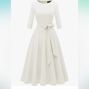 White dress for special occasions. Size Large Color White. Brand new not used.